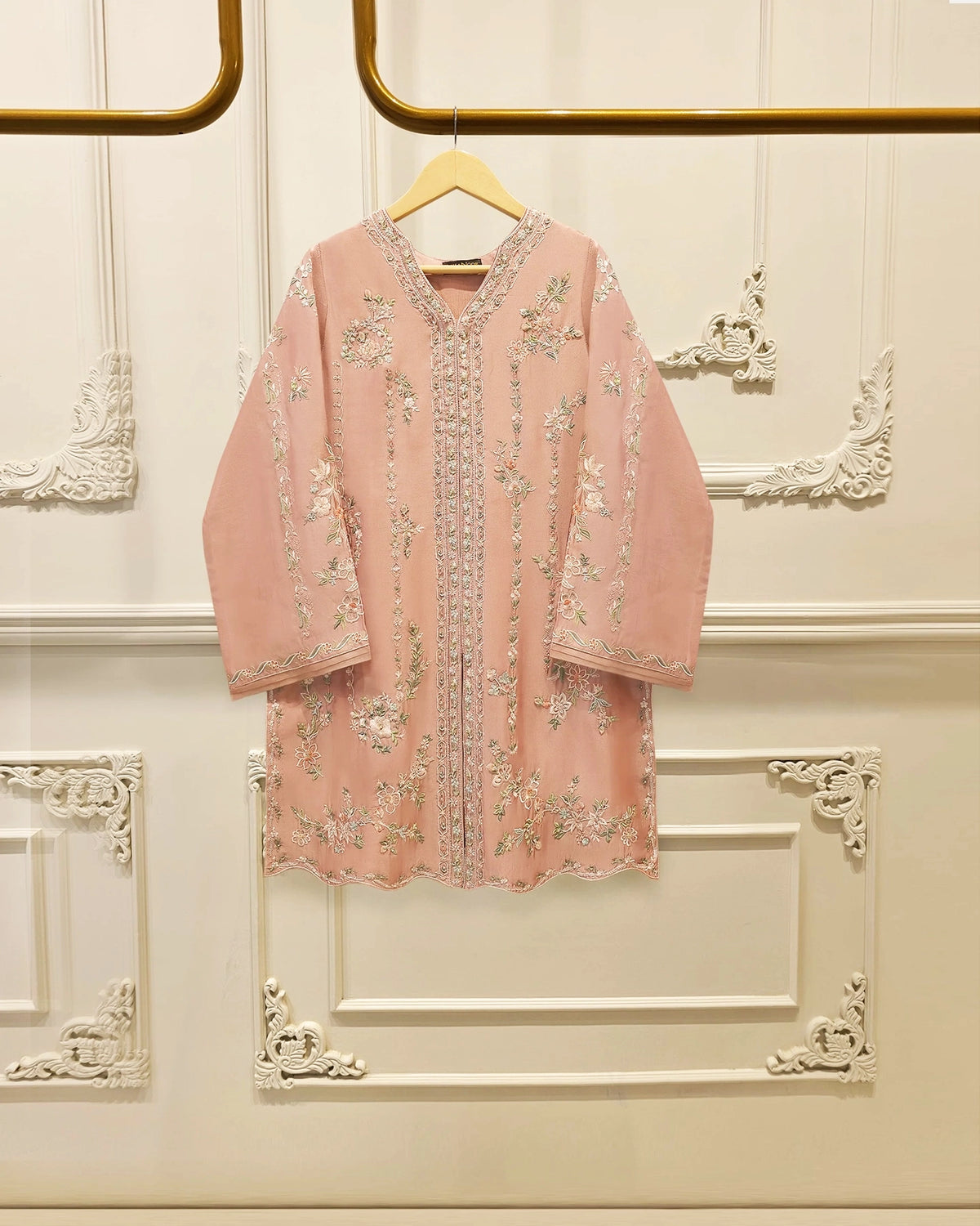 2 Piece- Pure Sheesha Silk Embroidered Suit S115260 Main image