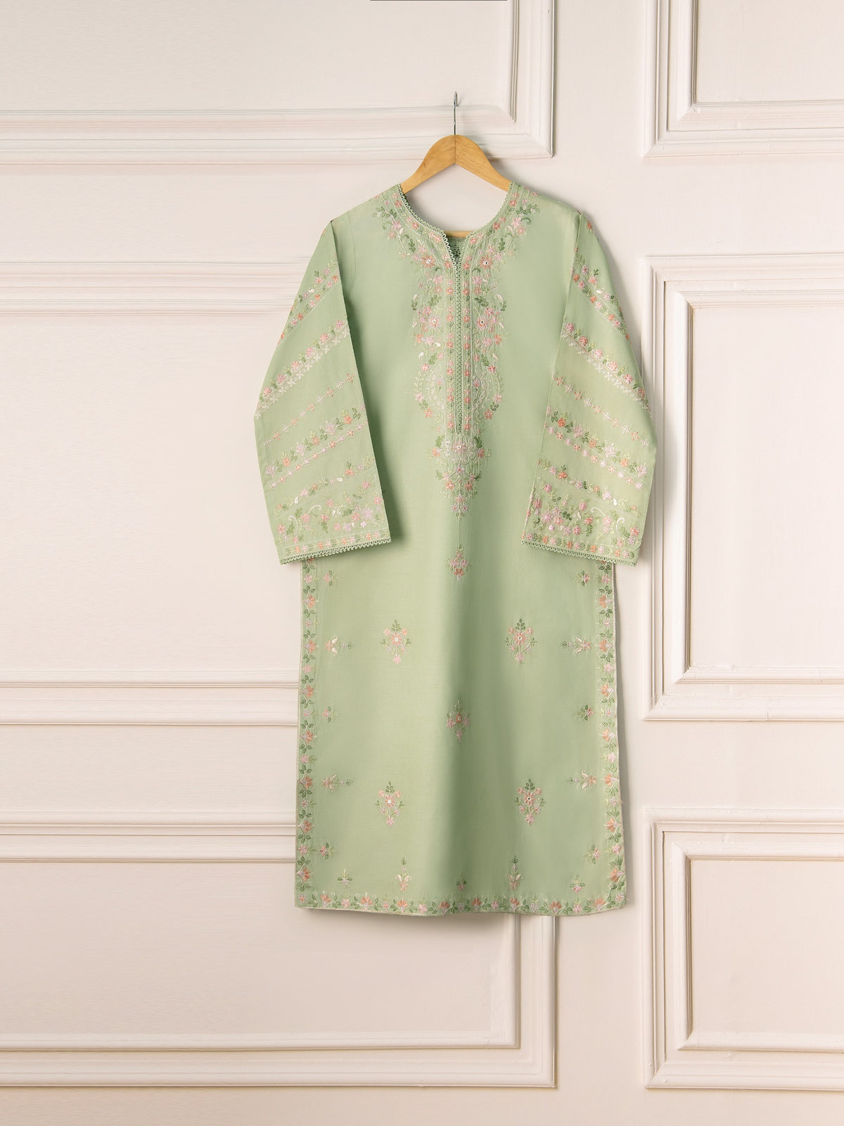 2 Piece - Embroidered Cambric Suit S110756