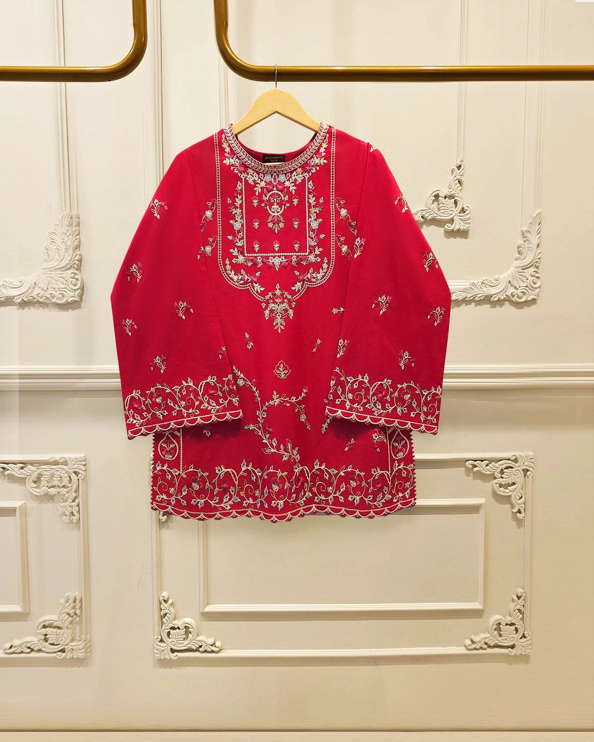 2 Piece - Embroidered Cambric Suit S115303 Main image