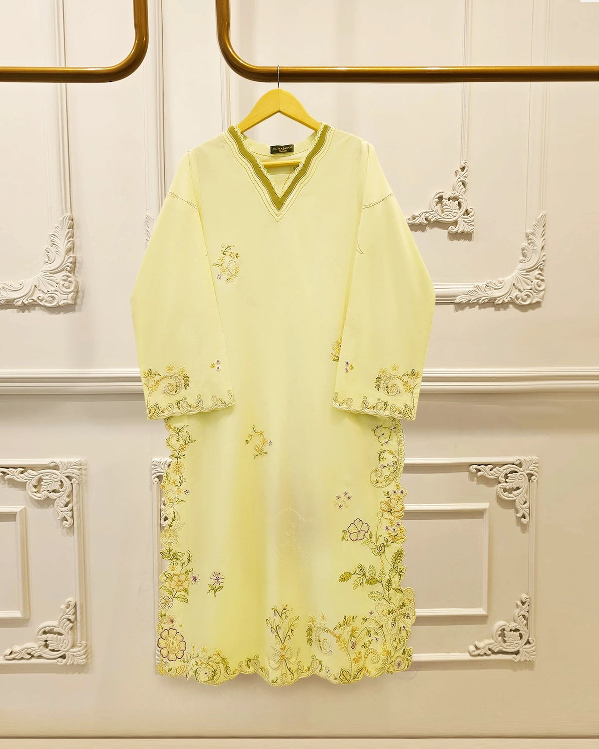 2 Piece - Embroidered Cambric Suit S115277 Main image