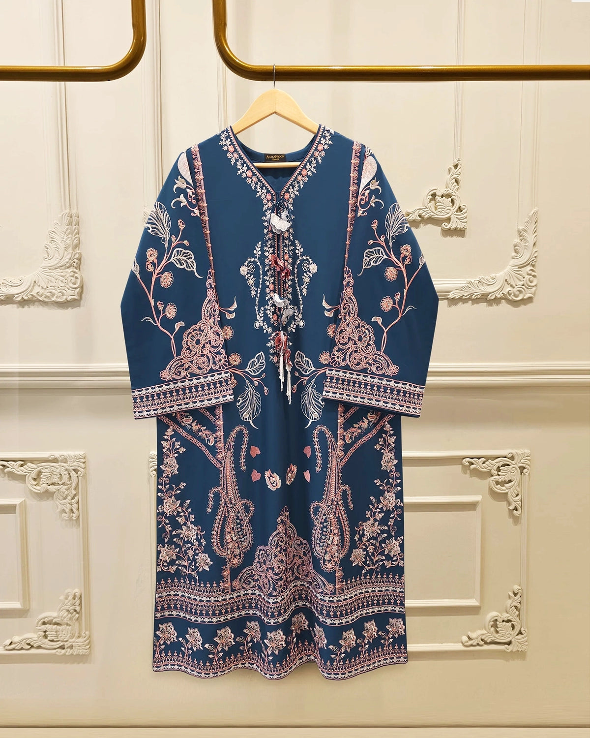 2 Piece - Embroidered Cambric Suit S115305 Main image