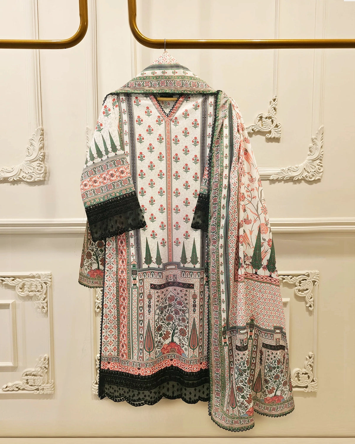 2 Piece Digital Printed Cambric Suit S115339 Main image