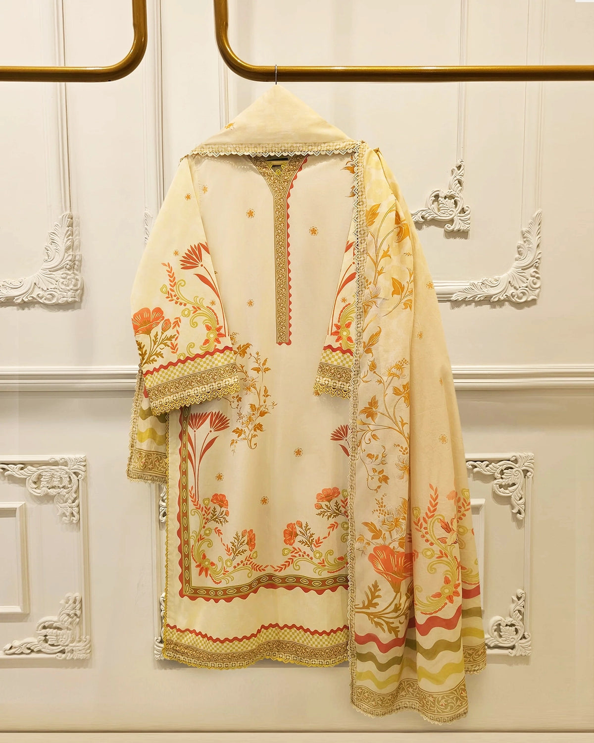 2 Piece Digital Printed Cambric  Suit S115357