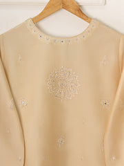 3 Piece- Pure Khaddi Silk Embroidered Suit S111586