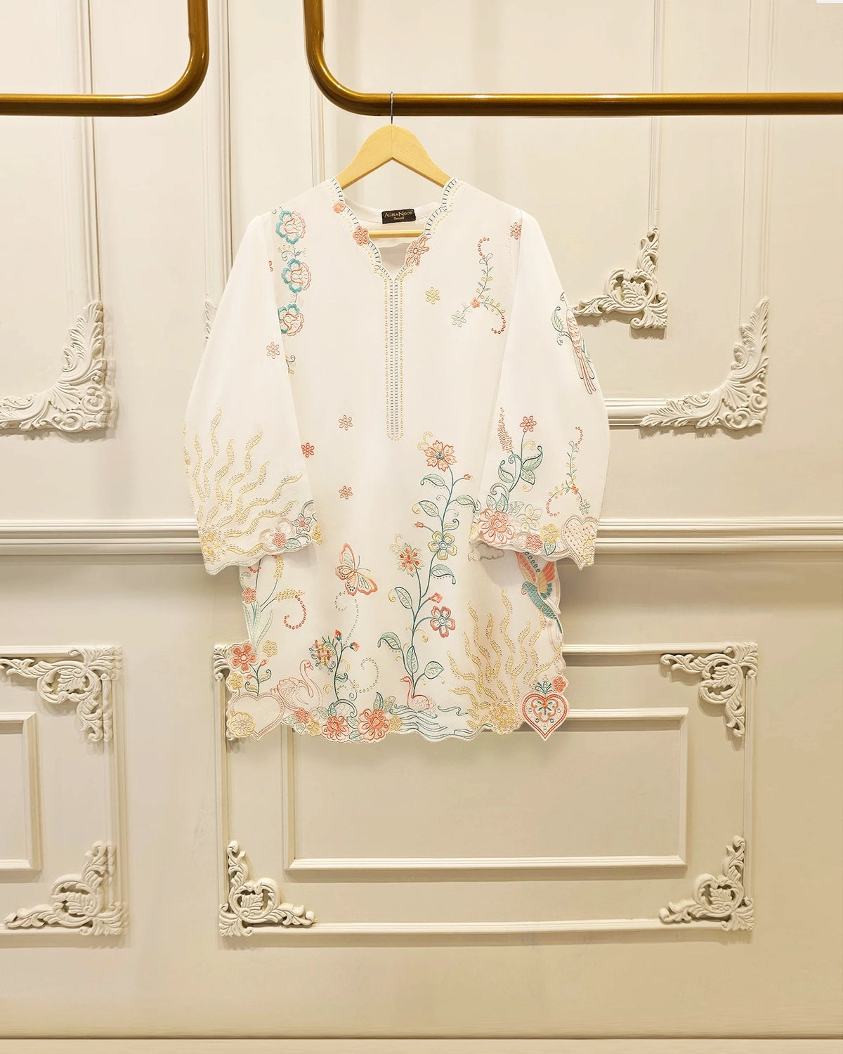 2 Piece - Embroidered Cambric Suit S115380 Main image
