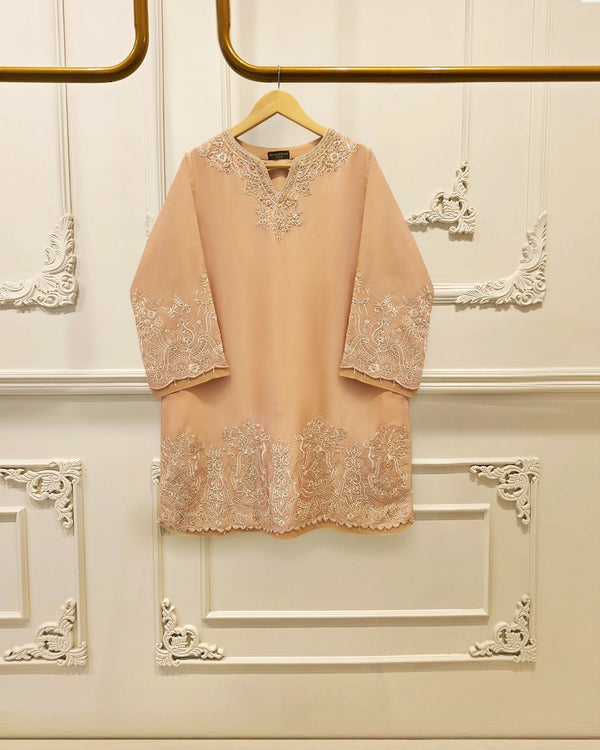 3 Piece- Pure  Sheesha Silk Embroidered Suit S115375