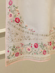 3 Piece - Pure Organza Embroidered Suit S111619