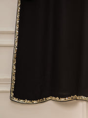 3 Piece - Pure Cotton Net Embroidered Suit S111527
