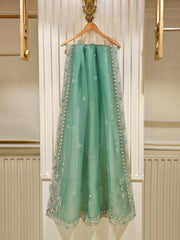 3 Piece - Pure Organza Embroidered Suit S111420