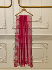 3 Piece - Pure Organza Embroidered Suit S111901