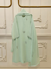 3 Piece - Pure Embroidered Cotton Net Suit S111899