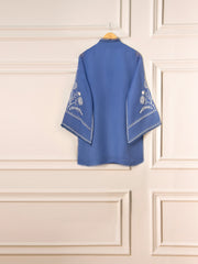 3 Piece - Pure Cotton Net Embroidered Suit S111530