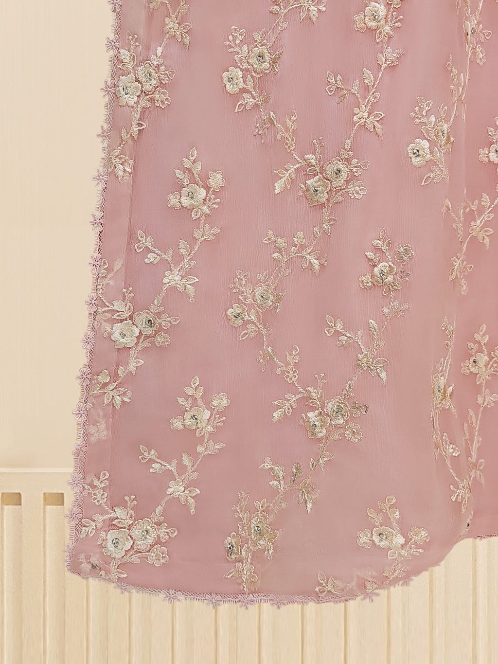 3 Piece - Embroidered Chiffon Suit S109415