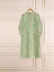 3 Piece - Pure Organza Embroidered Suit S111296