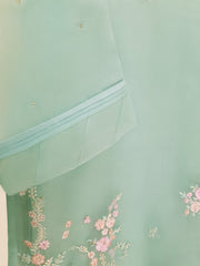 3 Piece - Pure Organza Embroidered Suit S109112