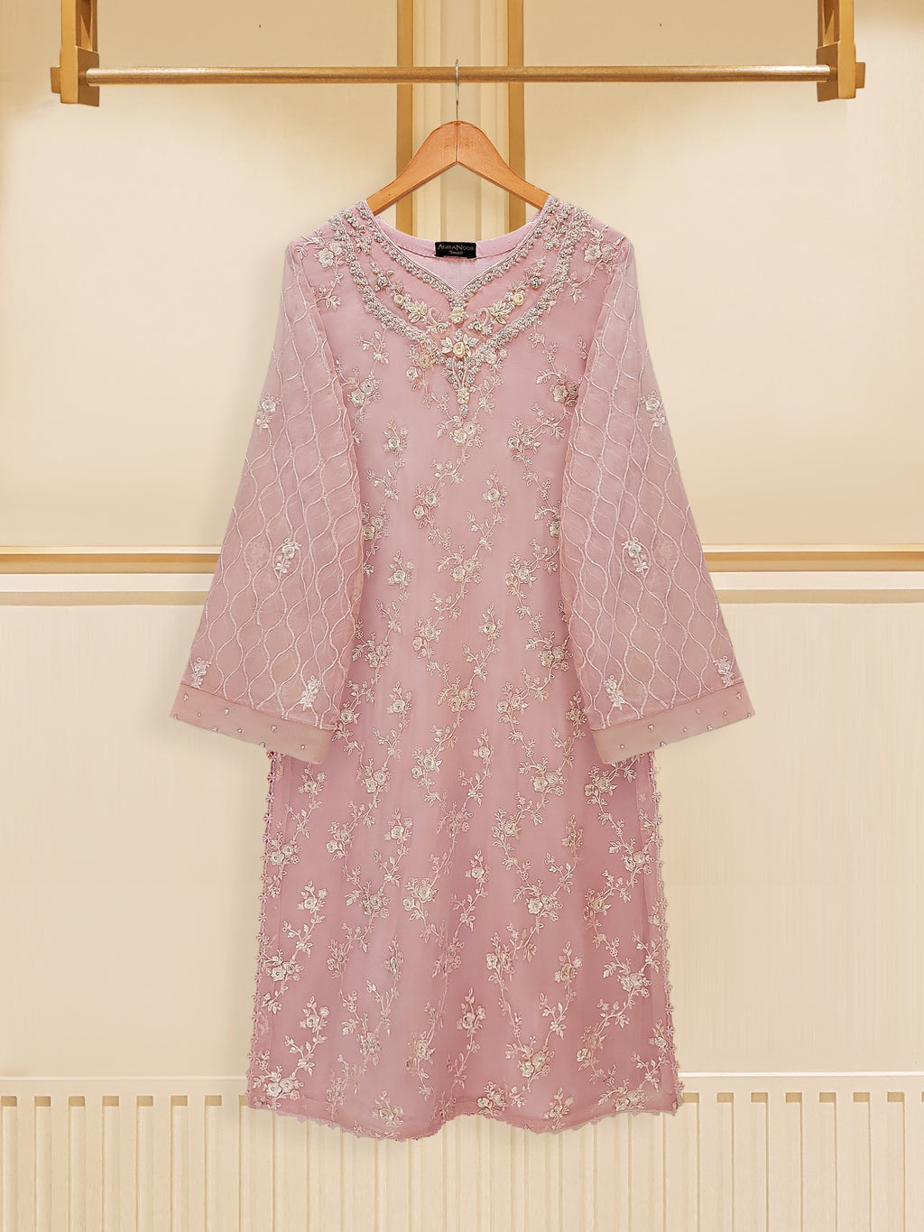 3 Piece - Embroidered Chiffon Suit S109415
