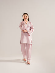 (Kids) 2 Piece - Embroidered Cambric Suit KD-011