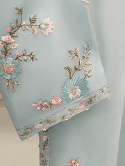 3 Piece - Pure Organza Embroidered Suit S111618