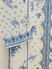 3 Piece - Pure Embroidered Cotton Net Suit S111972