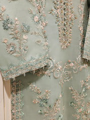 3 Piece - Pure Organza Embroidered Suit S111420