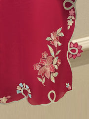 3 Piece - Pure Organza Embroidered Suit S111901