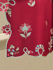 3 Piece - Pure Organza Embroidered Suit S111901
