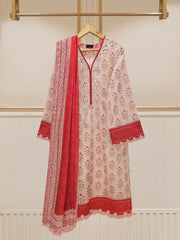 2 Piece - Digital Printed Embroidered Cambric Suit S110250