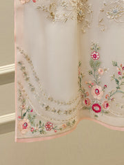 3 Piece - Pure Organza Embroidered Suit S111619