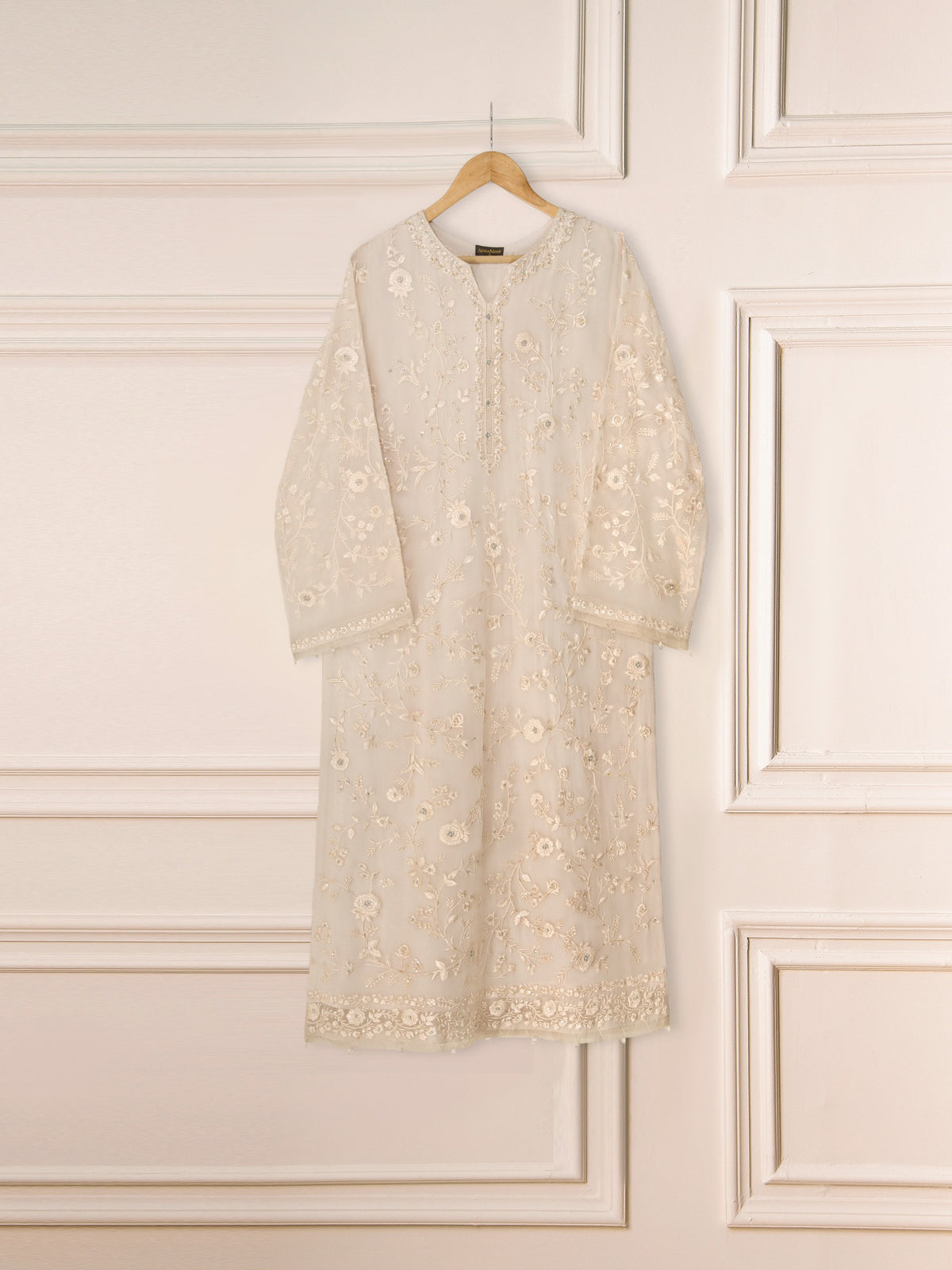 2 Piece - Pure Chiffon Embroidered Suit S111305