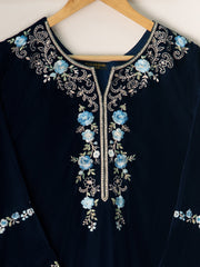 3 Piece- Embroidered Velvet Suit S110734