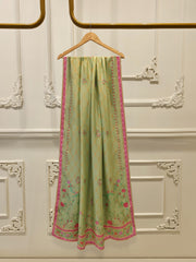 3 Piece- 100% Pure Raw Silk Embroidered Suit S111983