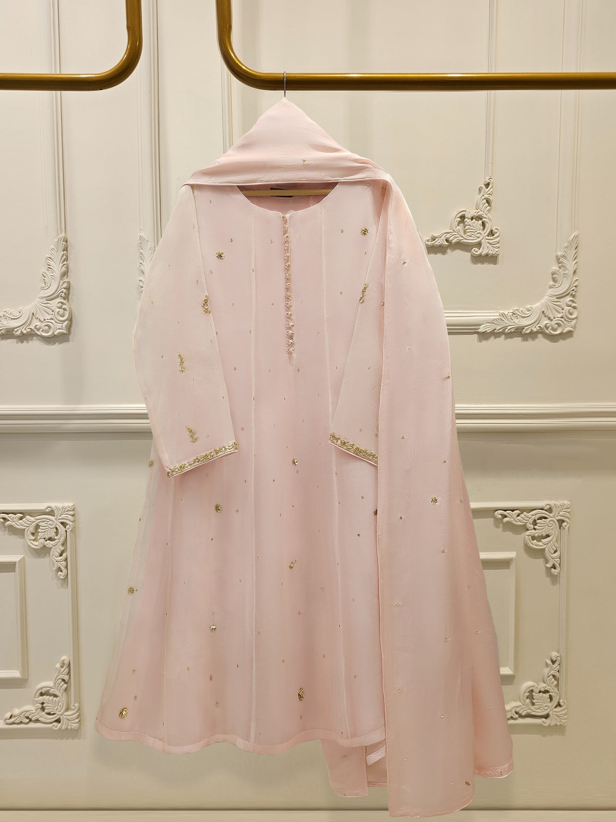 3 Piece - Pure Embroidered Organza Suit S112006