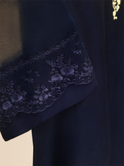 3 Piece - Pure Cotton Net Embroidered Suit S108846