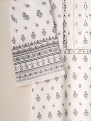 2 Piece - Embroidered Printed Cambric Shirt S111208