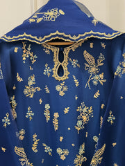3 Piece - Pure Organza Embroidered Suit S111620