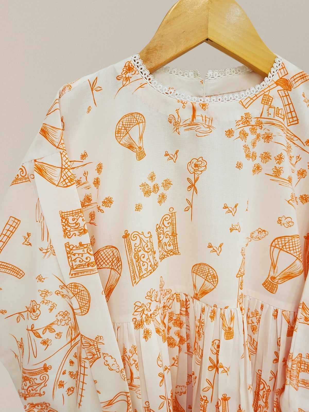 (Kids) Printed Cambric Frock KD-0037 Secondary image
