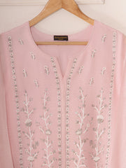 3 Piece - Pure Cotton Net Embroidered Suit S111274