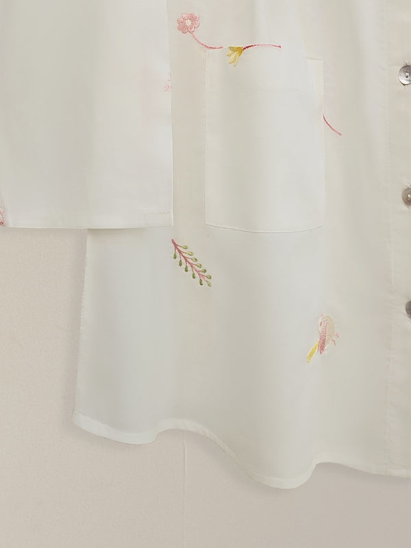 (Kids) Embroidered Cambric Shirt KD-034