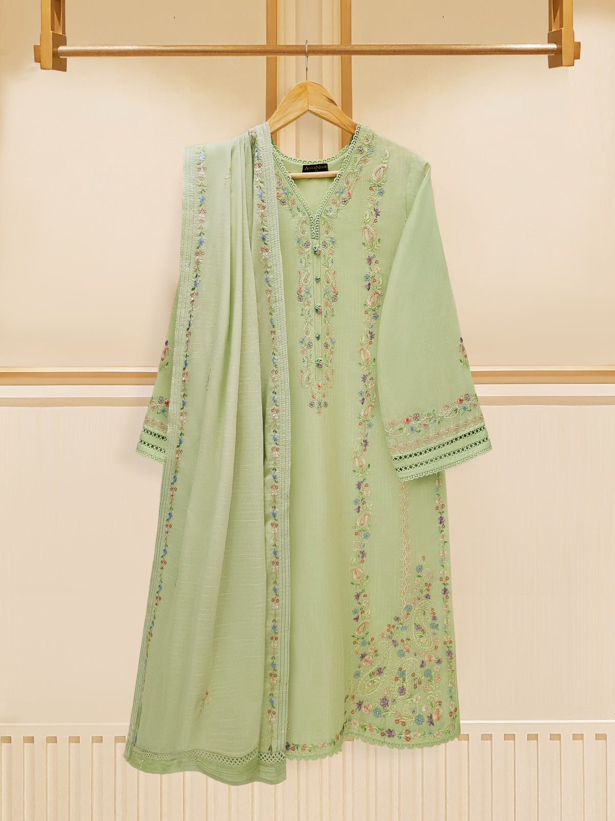 2 Piece - Fine Jacquard Embroidered Suit S109232