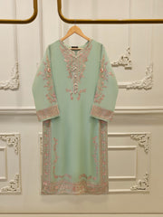 2 Piece - Pure Embroidered Cotton Net Suit S111876