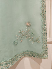 3 Piece - Pure Organza Embroidered Suit S111420