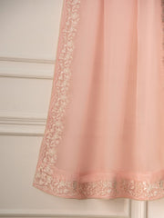 3 Piece - Pure Organza Embroidered Suit S111273