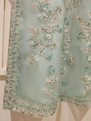3 Piece - Pure Organza Embroidered Suit S111420