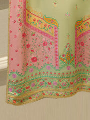 3 Piece- 100% Pure Raw Silk Embroidered Suit S111983