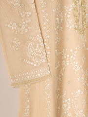 3 Piece- Pure Cotton Net Embroidered Suit S110912