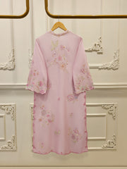 3 Piece- Pure Khadi Silk Embroidered Suit S112040
