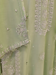3 Piece- Pure Khaddi Silk Embroidered Suit S111601