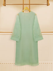 3 Piece - Pure Organza Embroidered Suit S109167