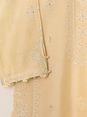 3 Piece- Pure Khaddi Silk Embroidered Suit S111586