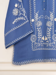 3 Piece - Pure Cotton Net Embroidered Suit S111530